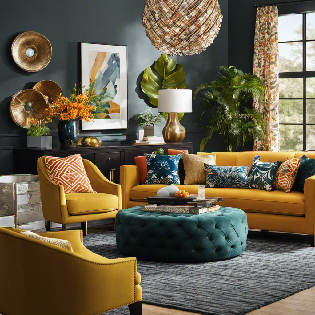 An image capturing the essence of companies embracing home decor, with vibrant colors and patterns adorning cozy living spaces