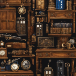 An image capturing the essence of Fandom Decor by seamlessly blending Doctor Who's iconic TARDIS with Sherlock Holmes' classic detective tools, showcasing a vintage-inspired room adorned with timey-wimey decor and intricate crime-solving paraphernalia