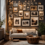  the essence of warmth and nostalgia with a captivating image of a beautifully adorned living room wall