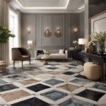 An image showcasing a customer effortlessly browsing through a wide array of exquisite floor tiles on Floor and Decor's online platform