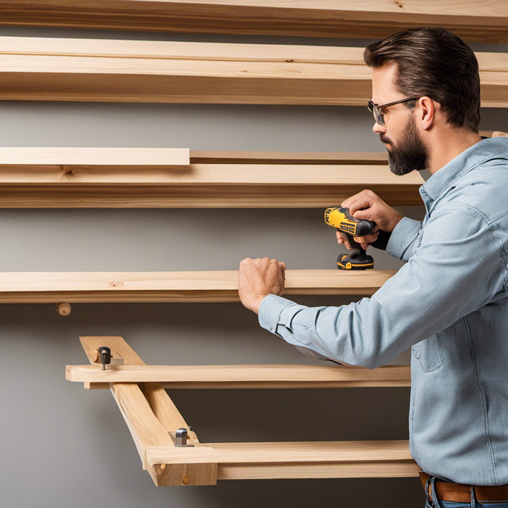 An image capturing the step-by-step process of building decorative shelves