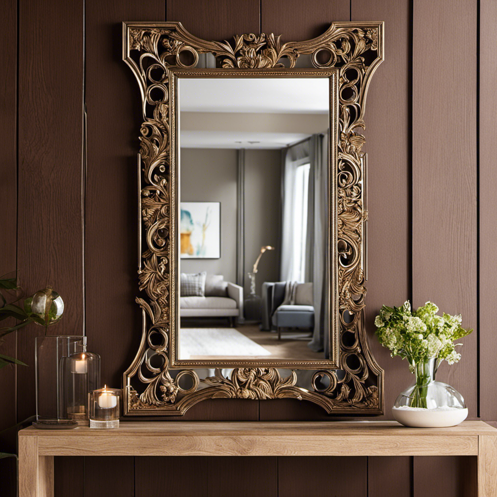 An image showing a step-by-step guide to building wall mirror decor