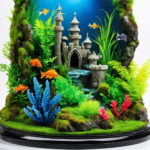 An image showcasing sparkling clean fish tank decor