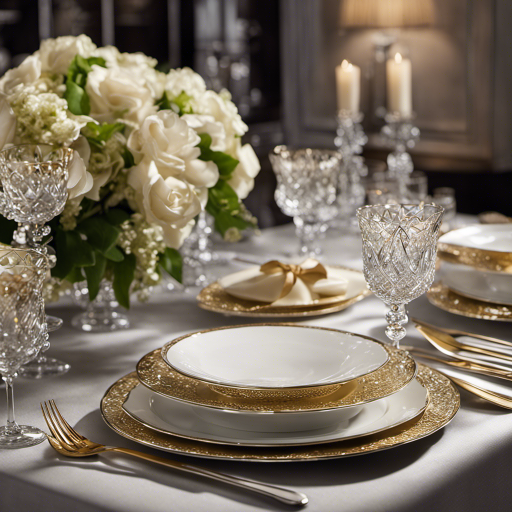 An image capturing a beautifully set dining table in an elegantly decorated dining room