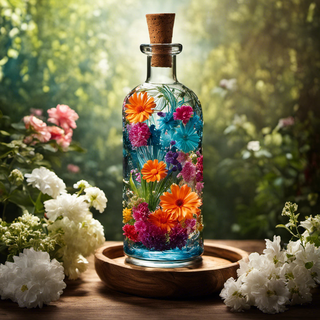 An expressive image showcasing the step-by-step process of crafting a stunning décor bottle