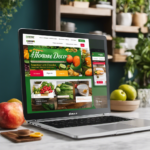 An image showcasing a laptop screen displaying the At Home Decor Supermarket website