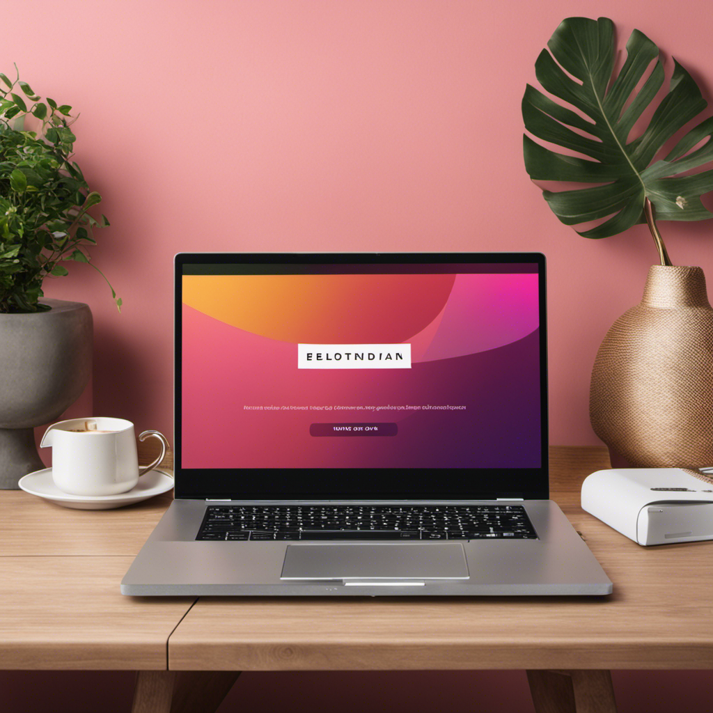 An image showcasing a laptop displaying a beautifully designed website with a variety of home decor products