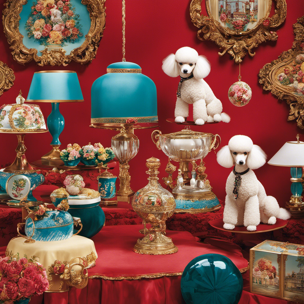 An image capturing the essence of the iconic Poodle motif, a favored decor choice, prevalent at events during the 1950s and 1960s