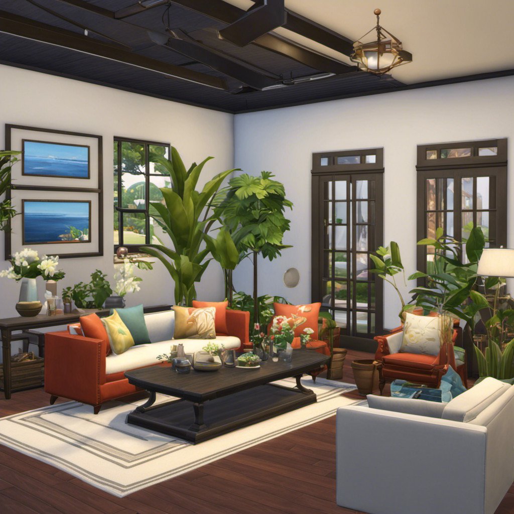 An image showcasing a Sim in The Sims 4, demonstrating the step-by-step process of converting custom content (CC) into decorative objects