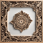 An image that showcases the intricate beauty of wood lace decor