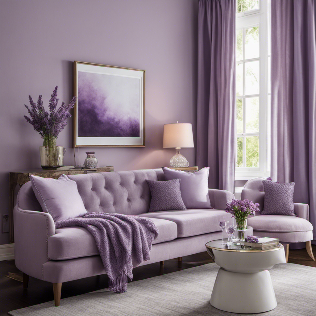 An image showcasing a serene lavender interior decor