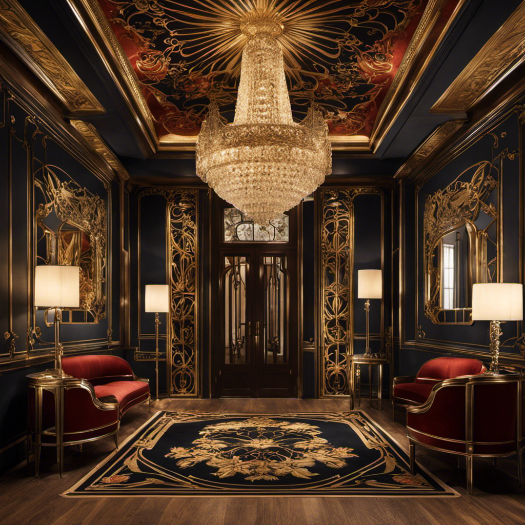An image showcasing the opulent elegance of early 1900s decor