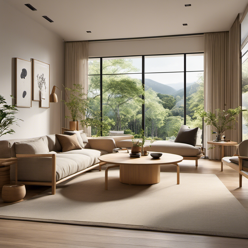 An image showcasing a serene living space infused with Japandi style decor