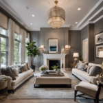 An image showcasing a harmonious blend of traditional and contemporary elements, with refined neutral tones, luxurious textures, and balanced symmetry
