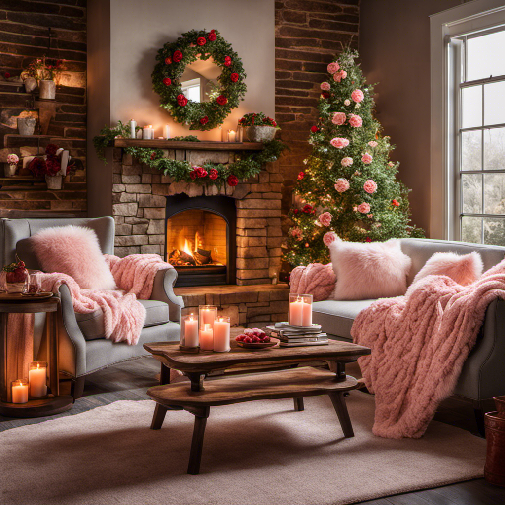 An image showcasing a cozy living room bathed in soft morning light