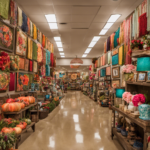 An image showcasing a vibrant Hobby Lobby store aisle adorned with an array of discounted wall decor, ranging from stunning canvas paintings to intricate tapestries, enticing customers with irresistible sale prices