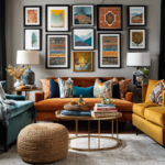 An image showcasing a cozy living room adorned with vibrant throw pillows, elegant curtains, and a gallery wall displaying eclectic artwork, inviting readers to explore the endless possibilities of buying home decor