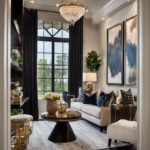An image showcasing a stunning model home interior, adorned with meticulously chosen decor