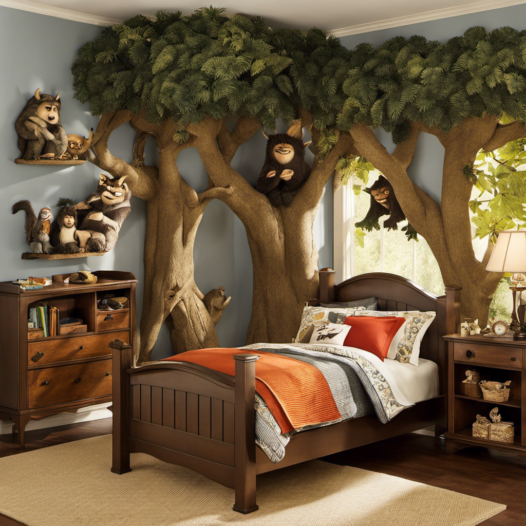 An image that captures the whimsical essence of Maurice Sendak's "Where the Wild Things Are" in home decor