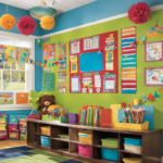 An image featuring a vibrant, organized classroom filled with colorful bulletin boards, lively posters, and neatly arranged shelves showcasing an array of classroom decor items, inspiring educators to discover the best places to purchase these materials