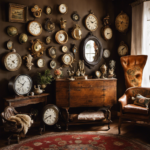 An image showcasing a sunlit room filled with an eclectic mix of vintage treasures