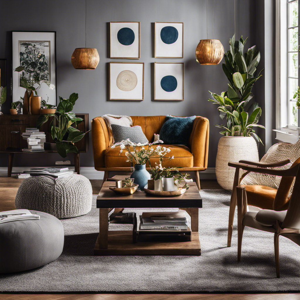 An image showcasing a cozy living room with a variety of stylish home decor items, including elegant vases, plush cushions, and trendy wall art, to entice readers to explore the best places to sell home decor