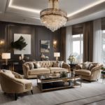 An image showcasing a sophisticated living room adorned with luxurious Decor-Rest furniture