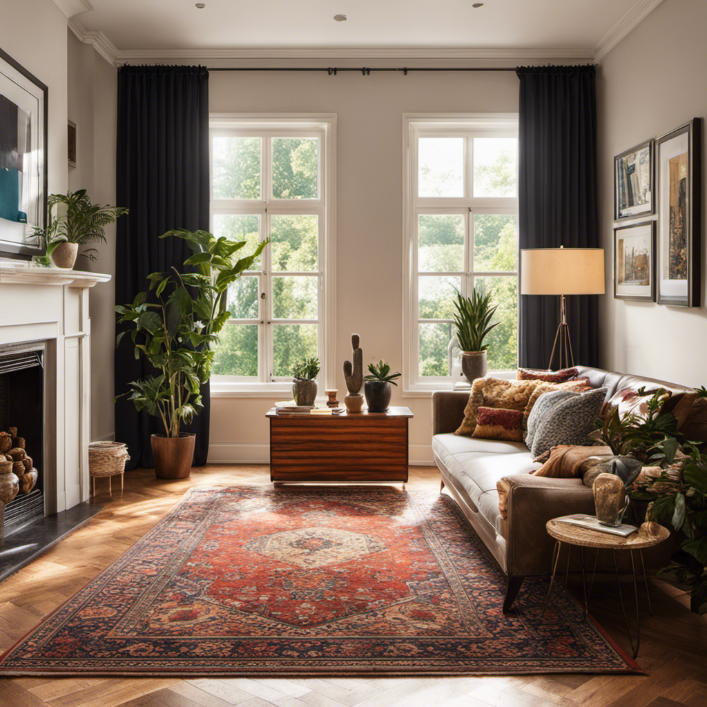 An image showcasing a cozy living room adorned with a beautifully polished wood floor