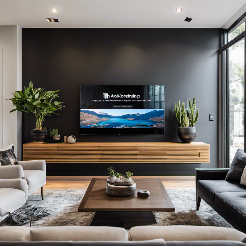 An image showcasing a sleek TV wall decor arrangement
