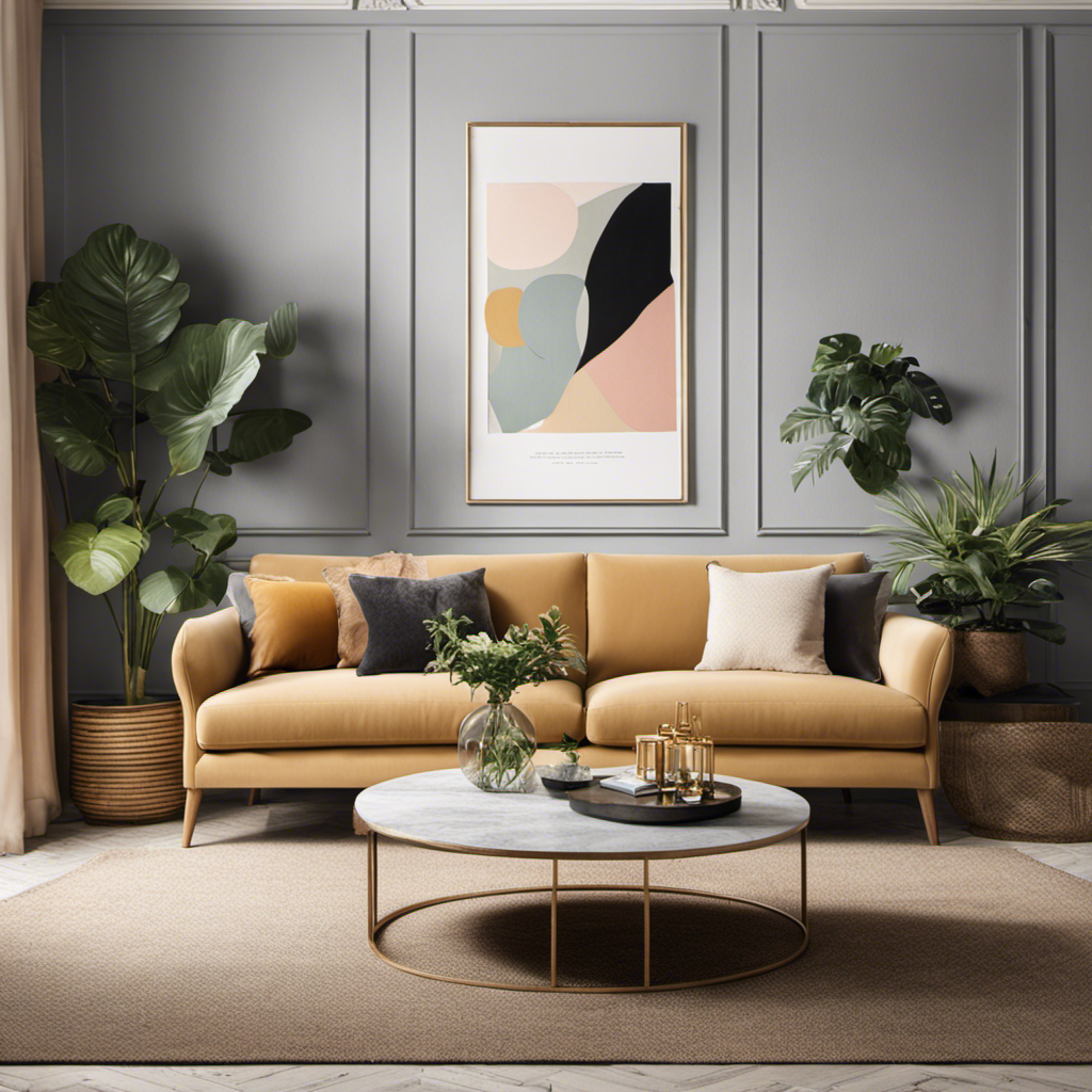 An image showcasing a stylish living room, filled with carefully curated home decor pieces