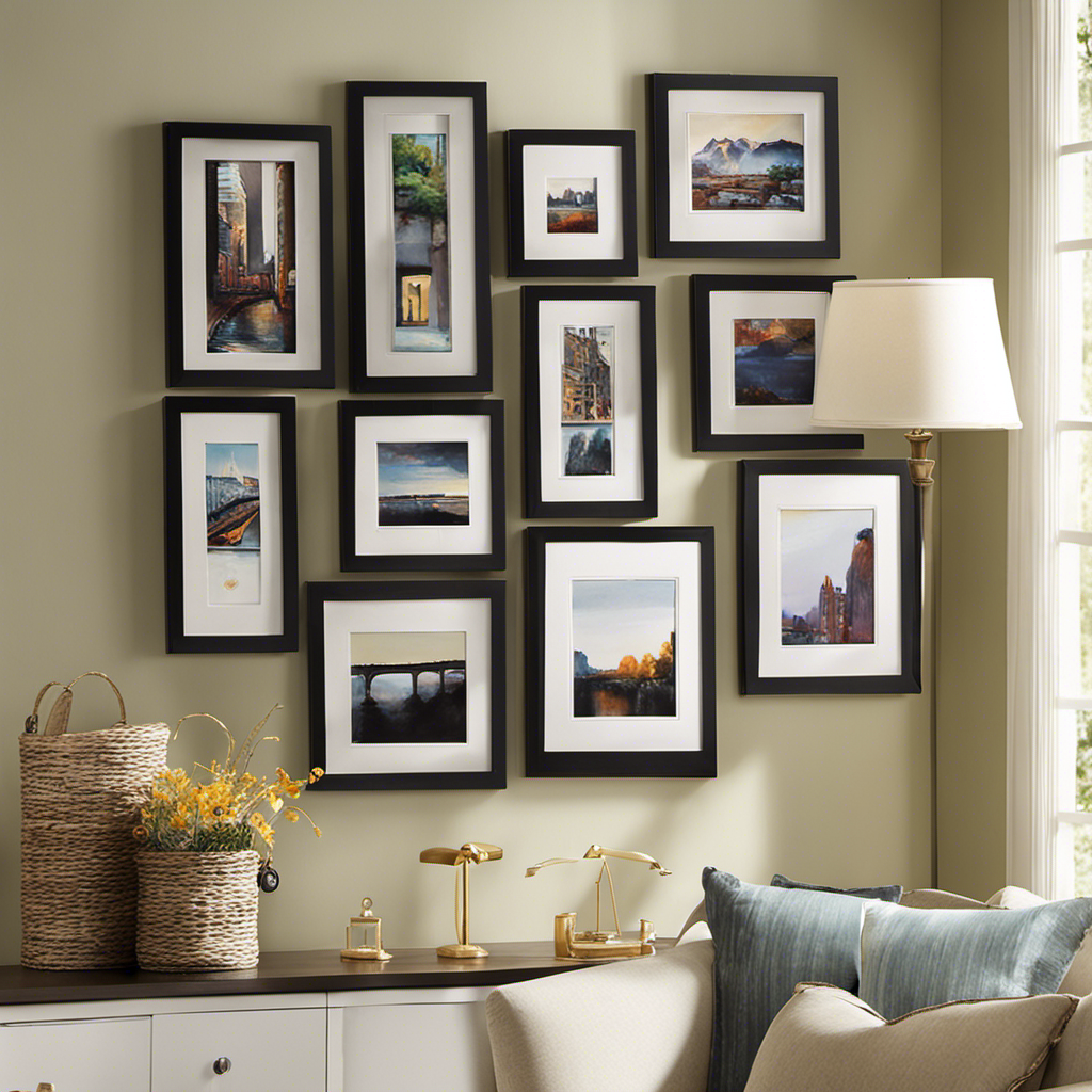 An image showcasing a step-by-step guide on hanging studio decor clip frames