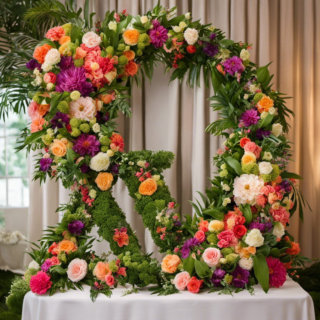 an enchanting floral name decor for your next party