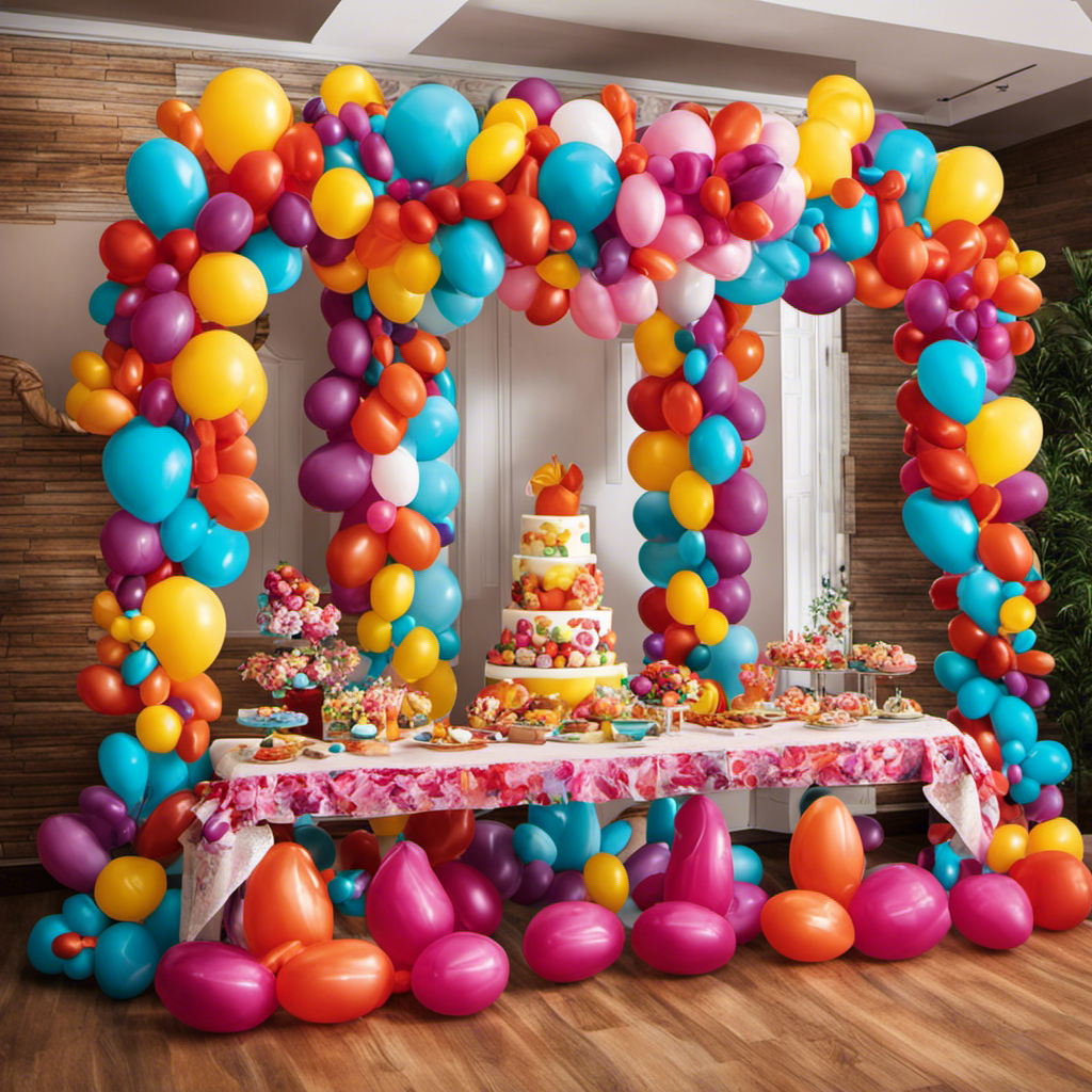 A vibrant visual showcasing a step-by-step guide on making balloon decor