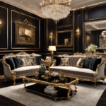 An image showcasing a luxurious living room adorned with premium home decor items from Black Desert Online