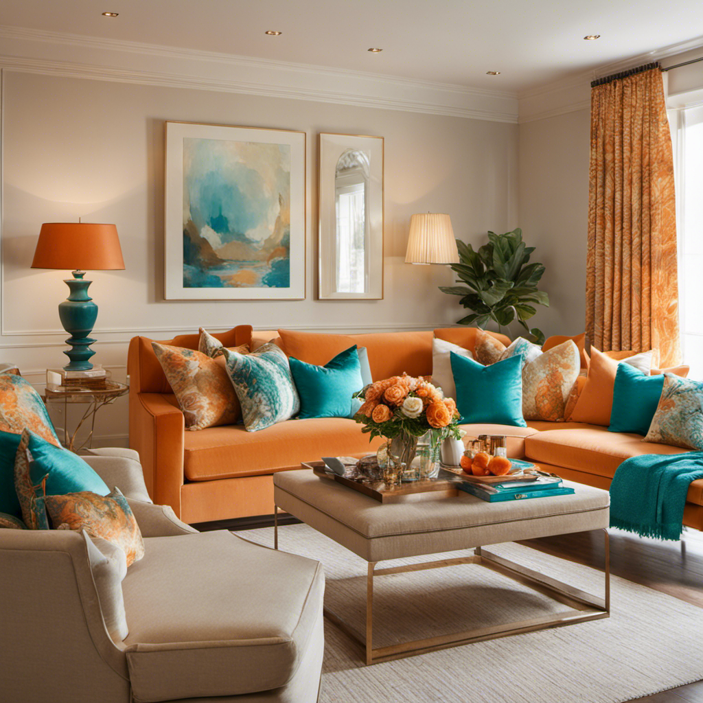 What Color Decor for Pale Orange Living Room