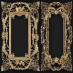 An image showcasing two decorative frames - one measuring 21×11cm and the other 28×15cm - transformed into inches
