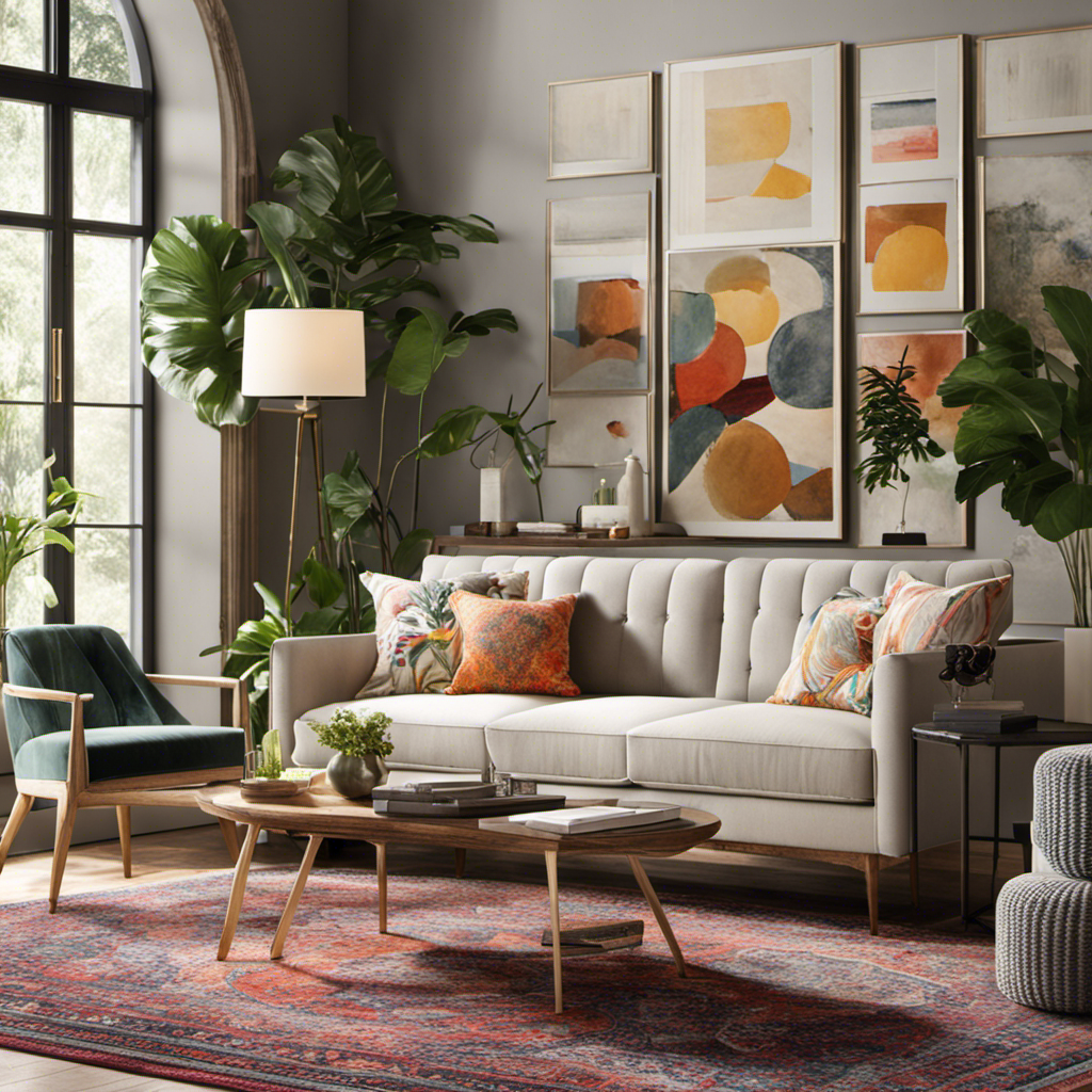 An image showcasing a beautifully curated virtual living room, complete with stylish sofas, vibrant rugs, elegant wall art, and trendy accessories, inviting readers to explore the best online destinations for purchasing home decor