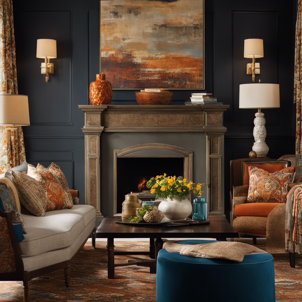 an image capturing the harmonious blend of colors, textures, and patterns in a thoughtfully designed living room