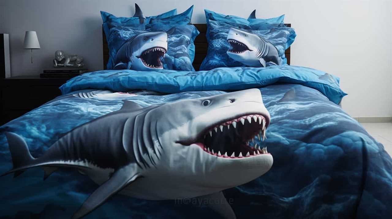 shark bedding in green