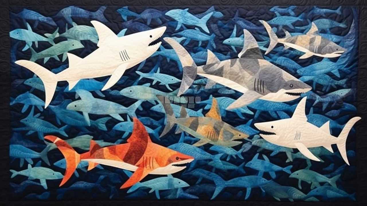 shark quilt panel