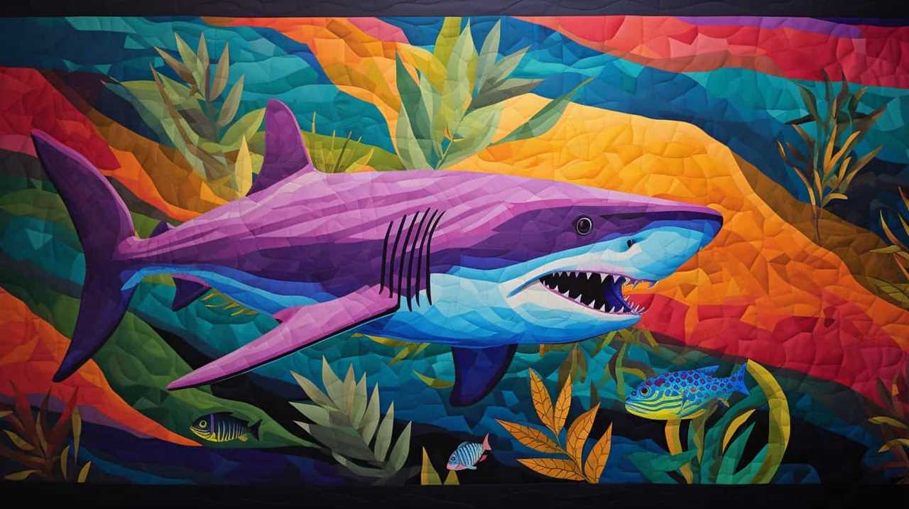 shark quilt panel