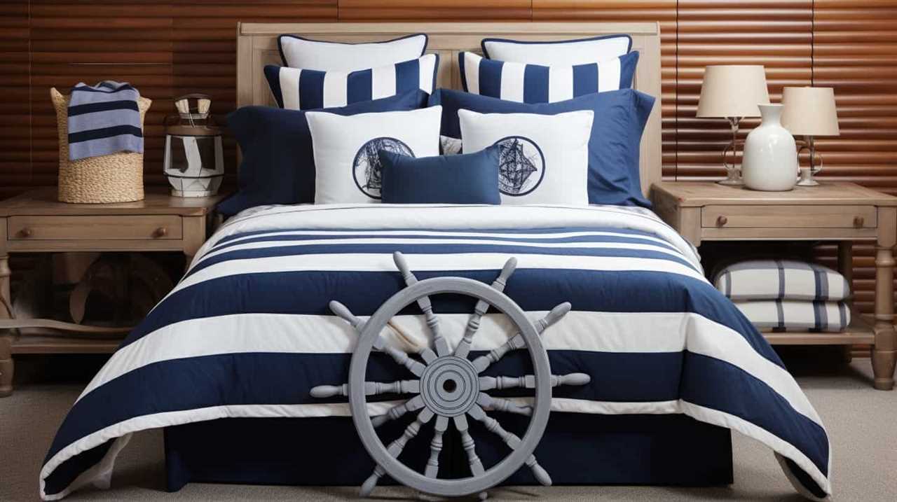 thorstenmeyer Create an image showcasing ship wheel bed linens 08f67057 3953 4b13 8eb1 a616942a9125 IP403411 2