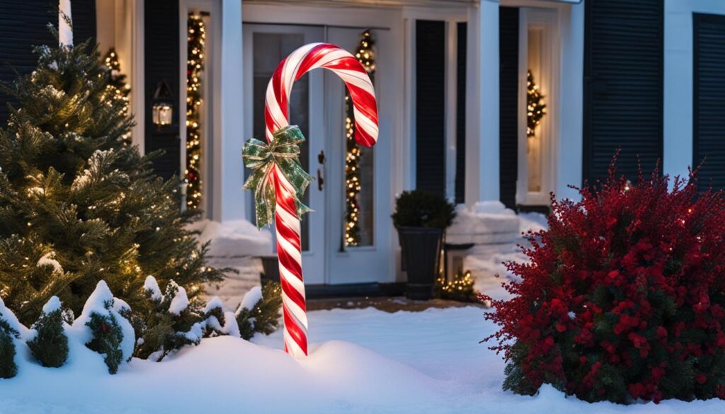 DIY lighted PVC candy canes