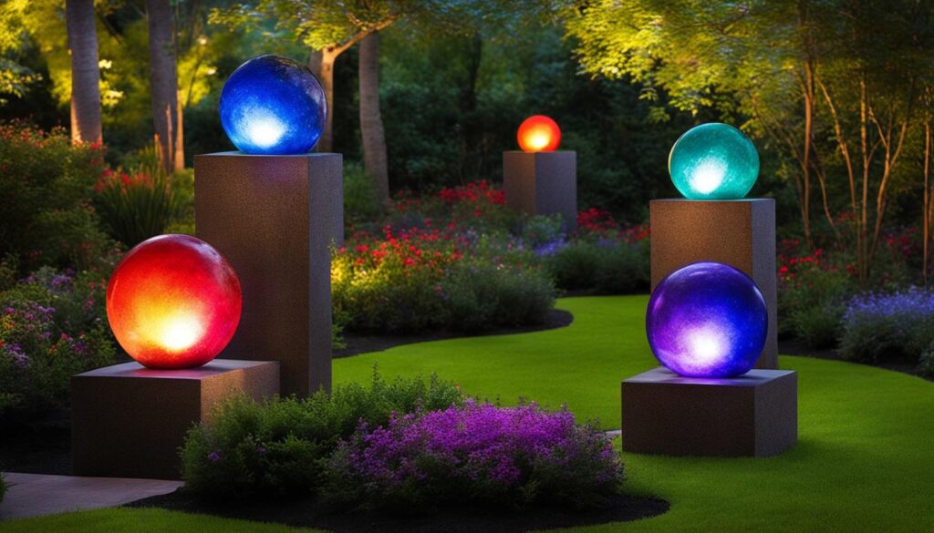 Garden Sculpture with Attraction Lights