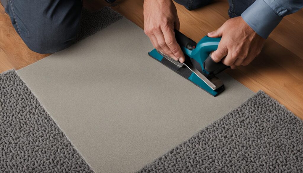 placing carpet on concrete floor