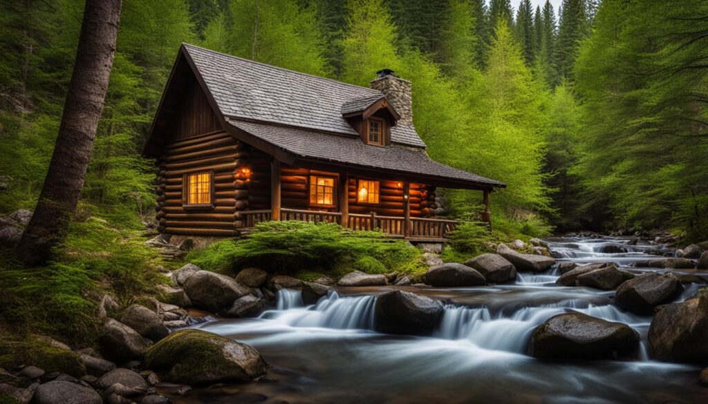 secluded cabins in nature