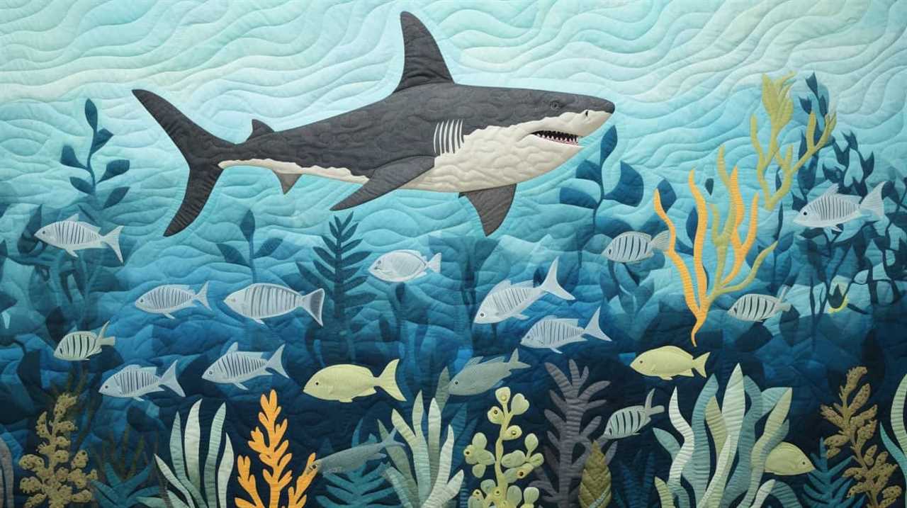 thorstenmeyer Create an image showcasing a shark themed quilt w 552a37fc a747 459d a723 8bc090d4a07f IP403117