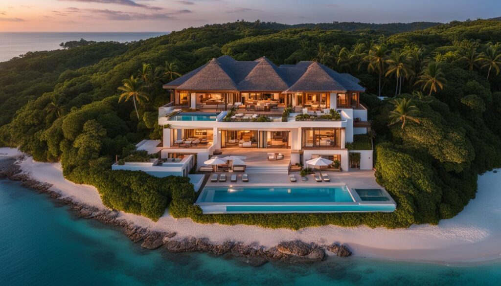 vacation villa with ocean view