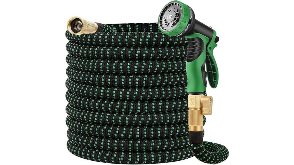 100 ft expandable garden hose with 10 function nozzle