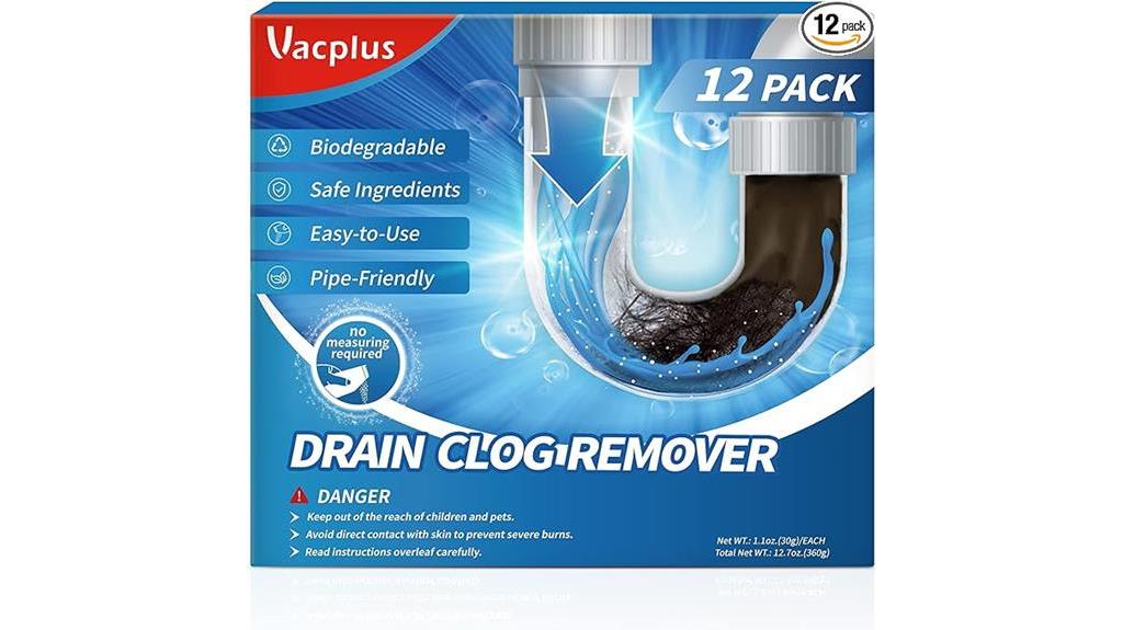 12 pack drain cleaner for clogged sink